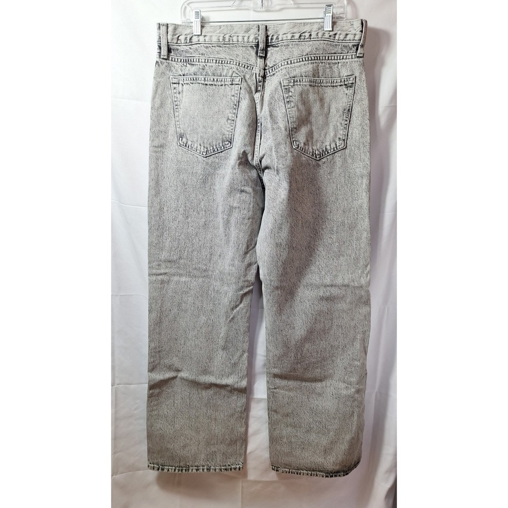 OLD NAVY 90s Baggy 100% Cotton Jean Men Sz 34x32 Grey Vintage Wash Relaxed Roomy - Picture 3 of 7